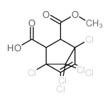 1,2,3,4,7,7-hexachloro-6-methoxycarbonyl-bicyclo[2.2.1]hept-2-ene-5-carboxylic acid Structure