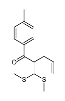 2-[bis(methylsulfanyl)methylidene]-1-(4-methylphenyl)pent-4-en-1-one结构式