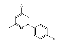 Pyrimidine, 2-(4-bromophenyl)-4-chloro-6-methyl structure