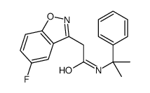 2-(5-fluoro-1,2-benzoxazol-3-yl)-N-(2-phenylpropan-2-yl)acetamide结构式