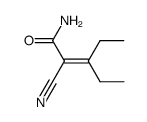 3-Ethyl-2-cyan-penten-2-saeure-1-amid Structure
