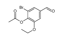 Benzaldehyde, 4-(acetyloxy)-3-bromo-5-ethoxy Structure