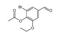 Benzaldehyde, 4-(acetyloxy)-3-bromo-5-ethoxy structure