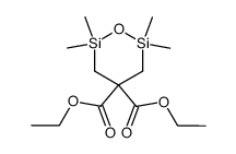 2,2,6,6-tetramethyl-[1,2,6]oxadisilinane-4,4-dicarboxylic acid diethyl ester结构式
