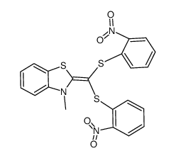 2-[bis-(2-nitro-phenylsulfanyl)-methylene]-3-methyl-2,3-dihydro-benzothiazole结构式