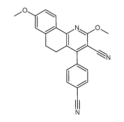 4-(4-cyanophenyl)-2,8-dimethoxy-5,6-dihydrobenzo[h]quinoline-3-carbonitrile Structure
