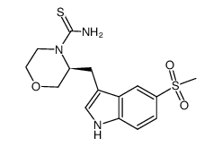 (3S)-3-{[5-(methylsulfonyl)-1H-indol-3-yl]methyl}morpholine-4-carbothioamide Structure