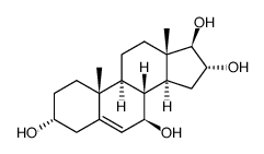 androst-5-ene-3α,7β,16α,17β-tetrol Structure