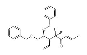 (S,E)-6-((S)-1,2-bis(benzyloxy)ethyl)-5,5-difluoroocta-2,7-dien-4-one结构式