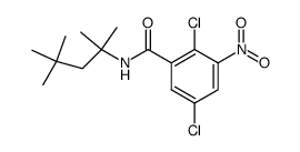 2,5-Dichlor-3-nitrobenzoesaeure-(1,1,3,3-tetramethylbutyl)-amid结构式