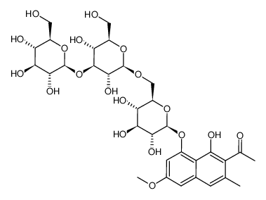 torachrysone 8-O-[β-D-glucopyranosyl(1->3)-O-β-D-glucopyranosyl(1->6)-O-β-D-glucopyranoside]结构式