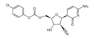 5'-O-(4-chlorophenyloxycarbonyl)-2'-cyano-2'-deoxy-1-β-D-arabinofuranosylcytosine Structure
