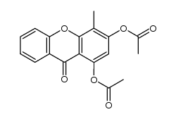 1,3-diacetoxy-4-methyl-9H-xanthone结构式