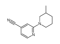 2-(3-methylpiperidin-1-yl)isonicotinonitrile Structure