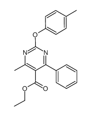 4-methyl-6-phenyl-2-p-tolyloxy-pyrimidine-5-carboxylic acid ethyl ester Structure