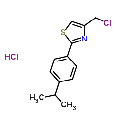 4-(chloromethyl)-2-(4-isopropylphenyl)-1,3-thiazole hydrochloride结构式