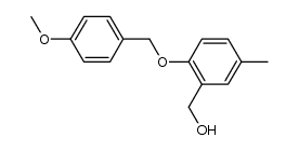 [2-(4-methoxybenzyloxy)-5-methylphenyl]-methanol结构式
