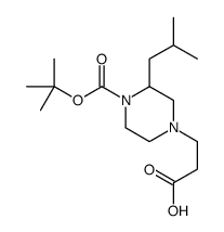 3-[4-[(2-methylpropan-2-yl)oxycarbonyl]-3-(2-methylpropyl)piperazin-1-yl]propanoic acid Structure