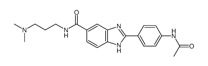 N-(3-dimethylaminopropyl)-2-(4-acetylaminophenyl)-5(6)-benzimidazolecarboxamide Structure