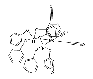 cis-{molybdenum(0)(carbonyl)4(P(O-phenyl)3)2}结构式