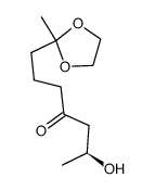 (S)-6-hydroxy-1-(2-methyl-1,3-dioxolan-2-yl)-4-heptanone结构式
