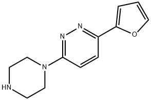 3-(呋喃-2-基)-6-(哌嗪-1-基)哒嗪结构式