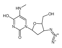1-[(2R,4S,5S)-4-azido-5-(hydroxymethyl)oxolan-2-yl]-5-(methylamino)pyrimidine-2,4-dione结构式