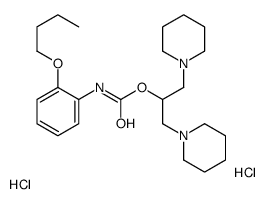 1,3-di(piperidin-1-yl)propan-2-yl N-(2-butoxyphenyl)carbamate,dihydrochloride Structure