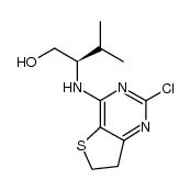 (R)-2-(2-chloro-6,7-dihydro-thieno[3,2-d]pyrimidin-4-ylamino)-3-methyl-butan-1-ol结构式