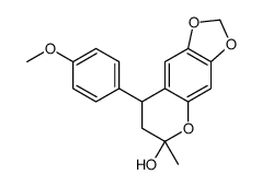 8-(4-methoxyphenyl)-6-methyl-7,8-dihydro-[1,3]dioxolo[4,5-g]chromen-6-ol结构式