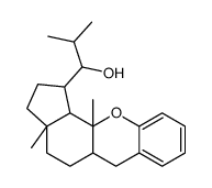 1-(3a,11a-dimethyl-1,2,3,4,5,5a,6,11b-octahydrocyclopenta[c]xanthen-1-yl)-2-methylpropan-1-ol结构式