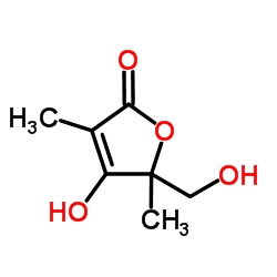 4-Hydroxy-5-(hydroxymethyl)-3,5-dimethyl-2(5H)-furanone结构式