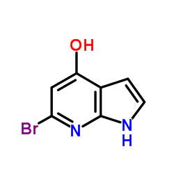 6-Bromo-1H-pyrrolo[2,3-b]pyridin-4-ol结构式
