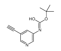 (5-炔基吡啶-3-基)氨基甲酸叔丁酯结构式
