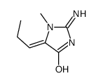 2-Amino-1,5-dihydro-1-methyl-5-propylidene-4H-imidazol-4-one structure