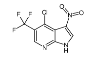 4-氯-3-硝基-5-(三氟甲基)-1H-吡咯并[2,3-B]吡啶结构式