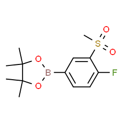 4-Fluoro-3-(methylsulfonyl)phenylboronic acid pinacol ester结构式