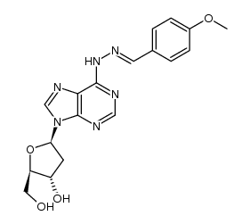 N6-[4-methoxybenzaldehyde hydrazone]-2'-deoxyadenosine结构式