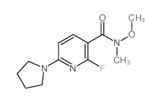 2-Fluoro-N-methoxy-N-methyl-6-(pyrrolidin-1-yl)-nicotinamide structure