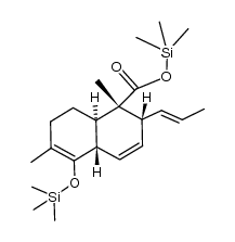 (1S,2R,4aS,8aR)-trimethylsilyl 1,6-dimethyl-2-((E)-prop-1-en-1-yl)-5-((trimethylsilyl)oxy)-1,2,4a,7,8,8a-hexahydronaphthalene-1-carboxylate结构式
