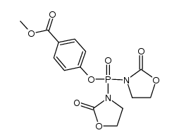 4-methoxycarbonylphenyl bis(2-oxo-3-oxazolidinyl)phosphoramide结构式