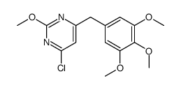 4-chloro-2-methoxy-6-[(3,4,5-trimethoxyphenyl)methyl]pyrimidine结构式