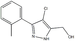 3-邻甲基苯基-4-氯-5-羟甲基-1H-吡唑的合成结构式