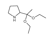 2-(1',1'-diethoxyethyl)pyrrolidine结构式