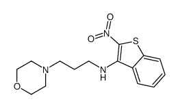 N-(3-morpholin-4-ylpropyl)-2-nitro-1-benzothiophen-3-amine结构式