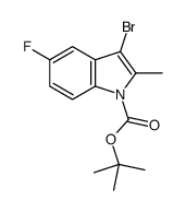 tert-butyl 3-bromo-5-fluoro-2-methylindole-1-carboxylate Structure