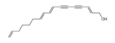 heptadeca-2t,8t,10t,16-tetraene-4,6-diyn-1-ol结构式