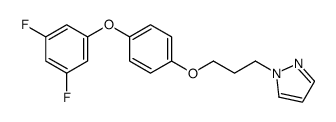 1-[3-[4-(3,5-difluorophenoxy)phenoxy]propyl]pyrazole结构式