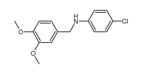 4-chloro-N-(3,4-dimethoxybenzyl)aniline结构式