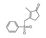 3-(benzenesulfonylmethyl)-2-methylcyclopent-2-en-1-one Structure